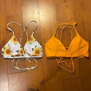 Two Triangle Bathing Suit Tops